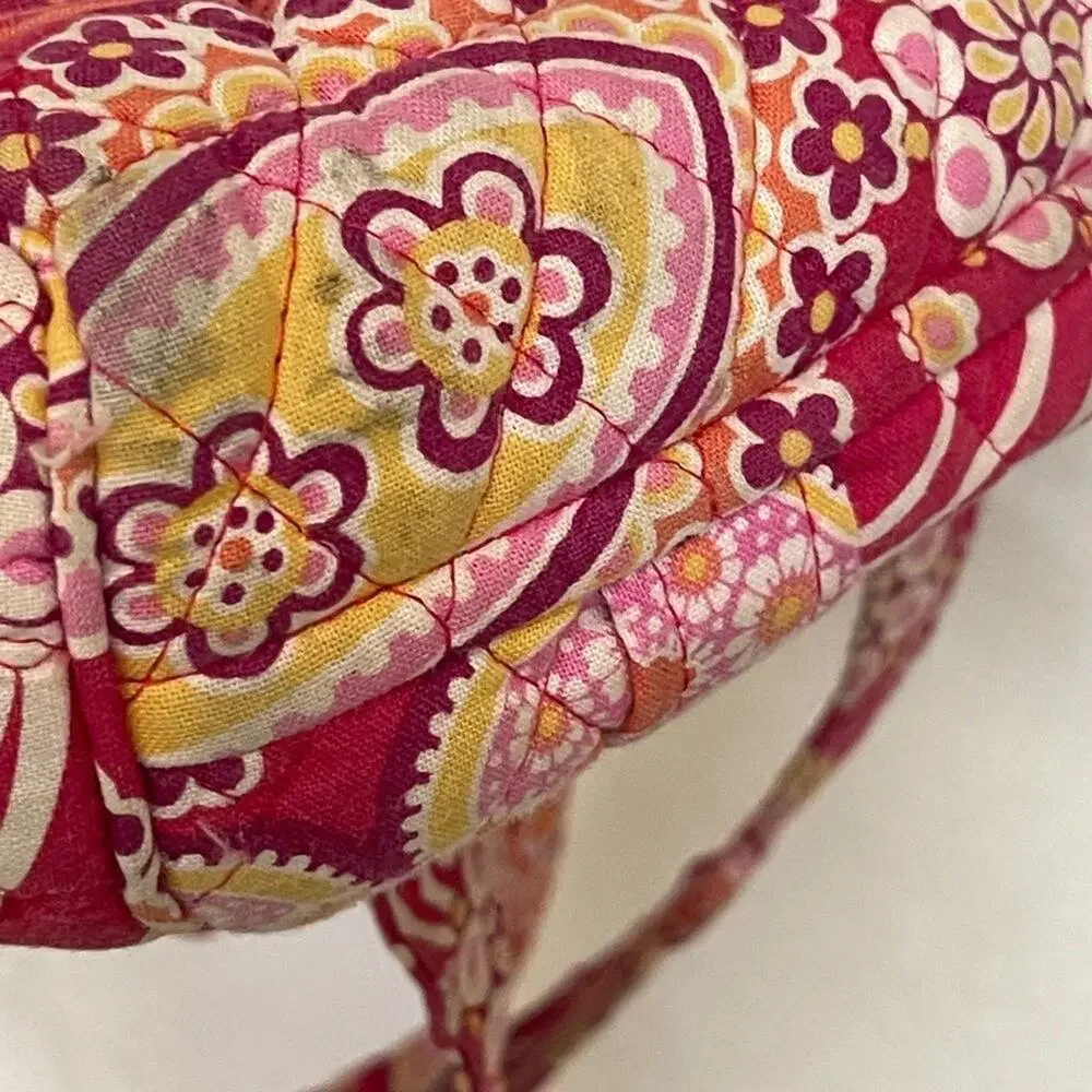 Vera Bradley Pink Paisley Backpack Quilted Tote Bag